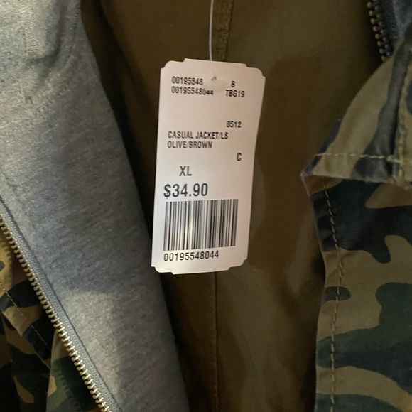 Forever 21 Army Jacket w/ Attached Hood - Picture 2 of 3